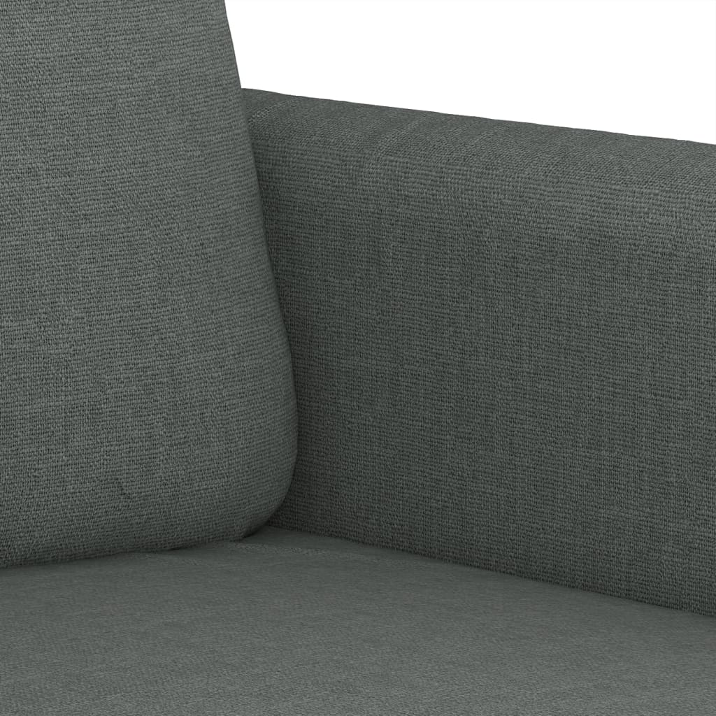 vidaXL 3 Piece Sofa Set with Pillows Dark Gray Fabric