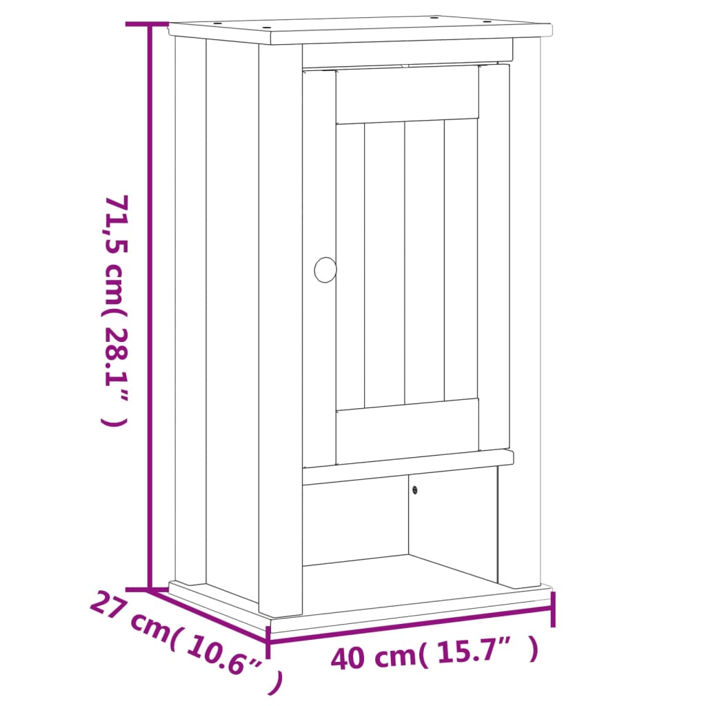 vidaXL 4 Piece Bathroom Furniture Set BERG White Solid Wood Pine