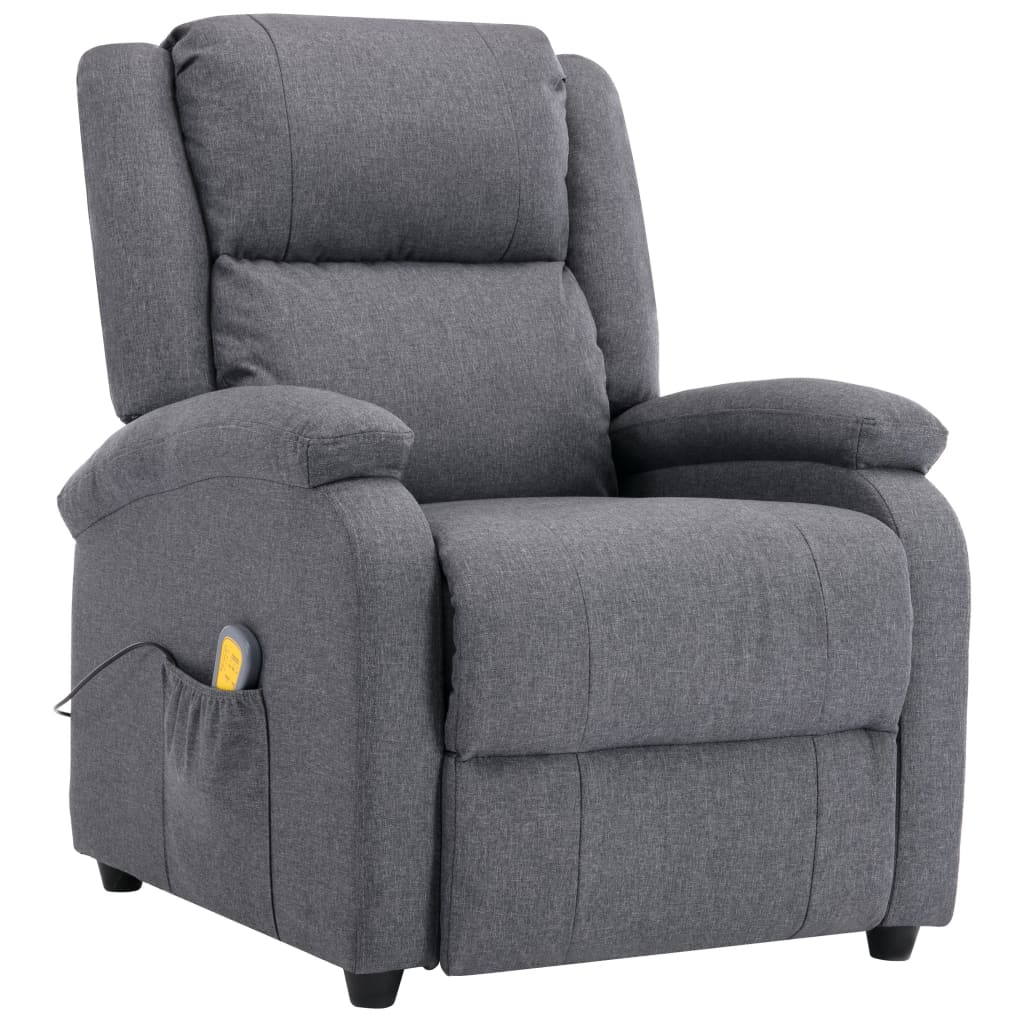 vidaXL Massage Chair Dark Gray Fabric