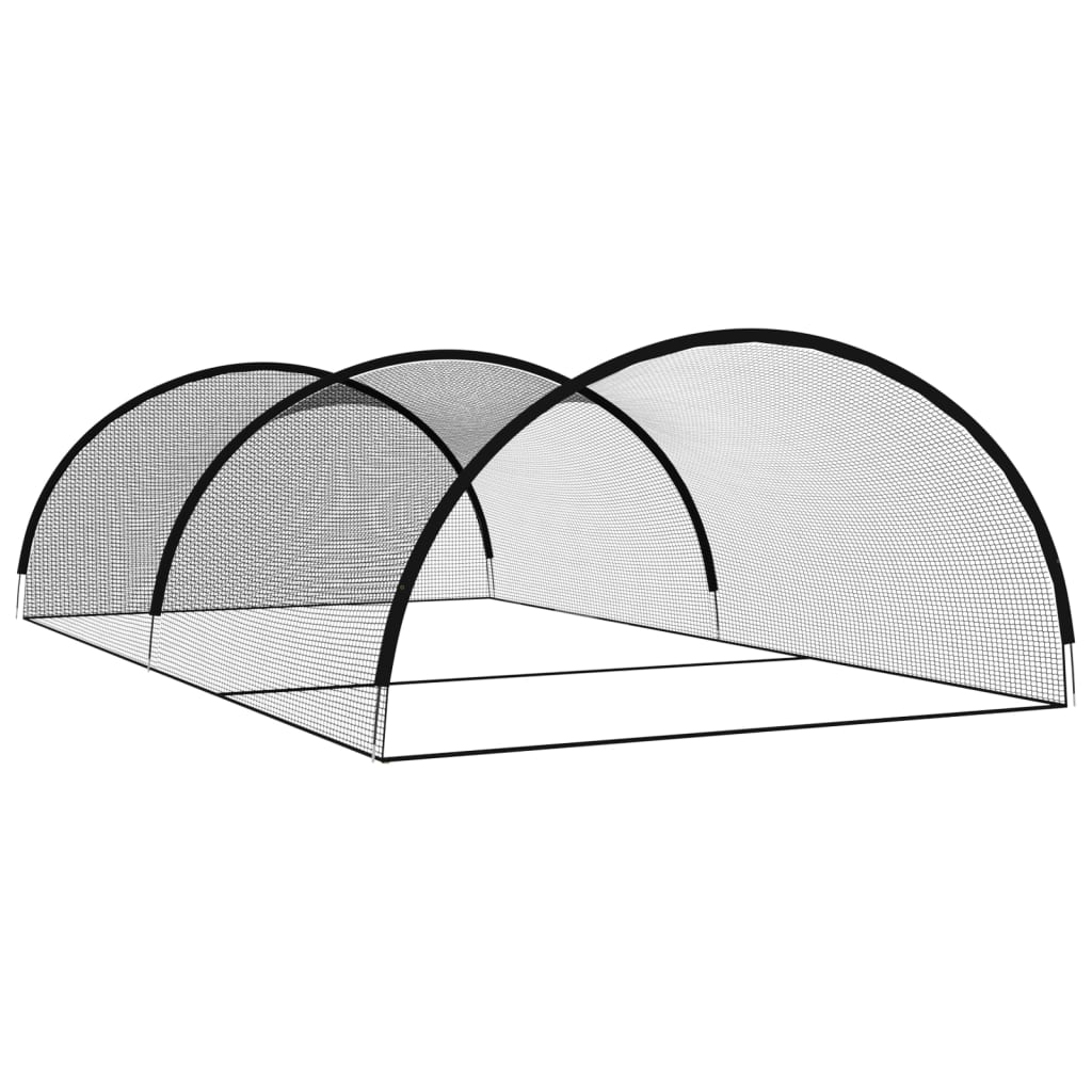 vidaXL Baseball Batting Cage Net Black 354.3"x157.5"x98.4" Polyester