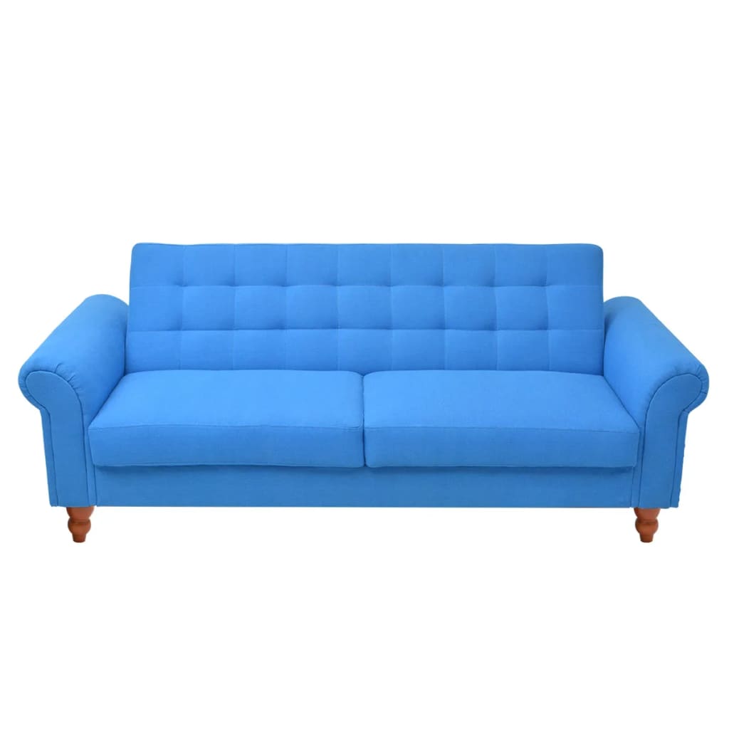 vidaXL Convertible Sofa Bed Fabric Blue