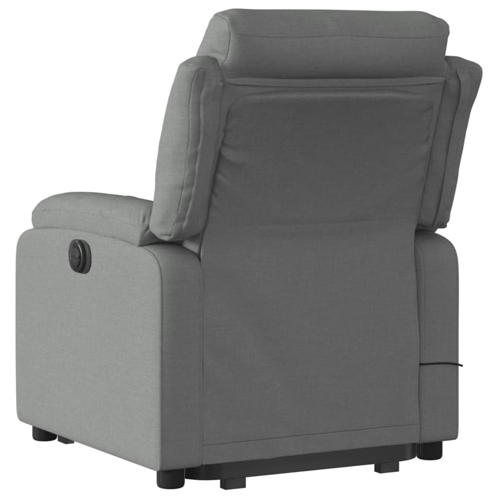 vidaXL Stand up Massage Recliner Chair Dark Gray Fabric