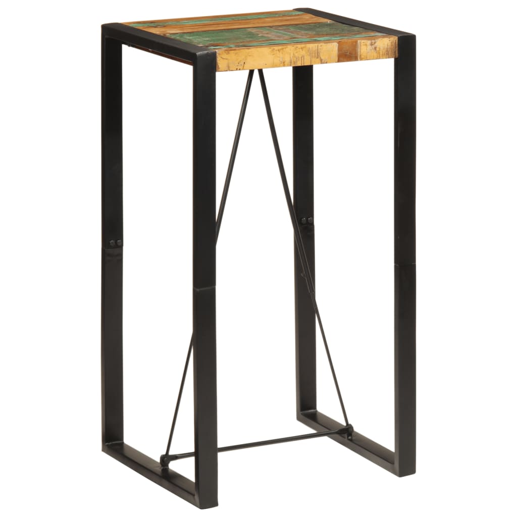 vidaXL Bar Table 23.6"x21.7"x43.3" Solid Wood Reclaimed