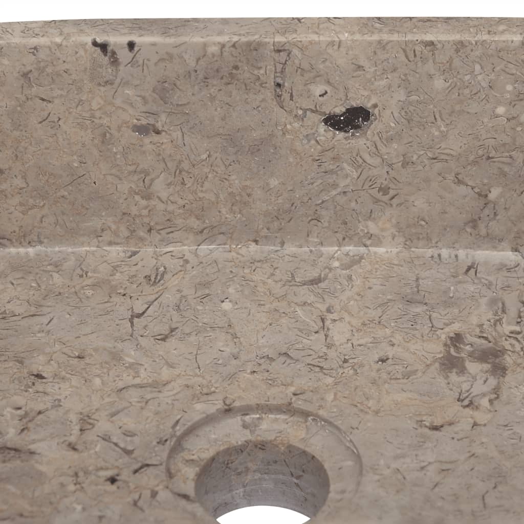 vidaXL Sink Gray 11.8"x11.8"x5.1" Marble