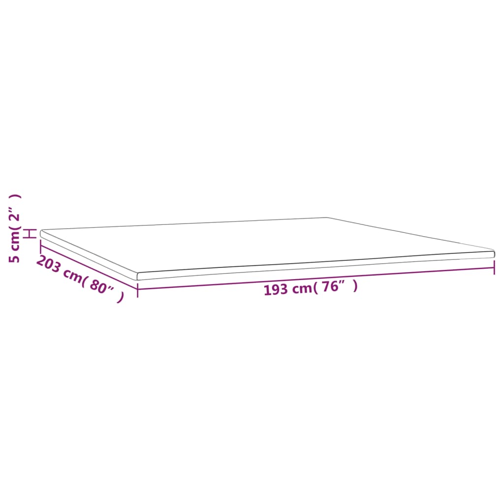 vidaXL Mattress Topper 76"x79.9"x2" King