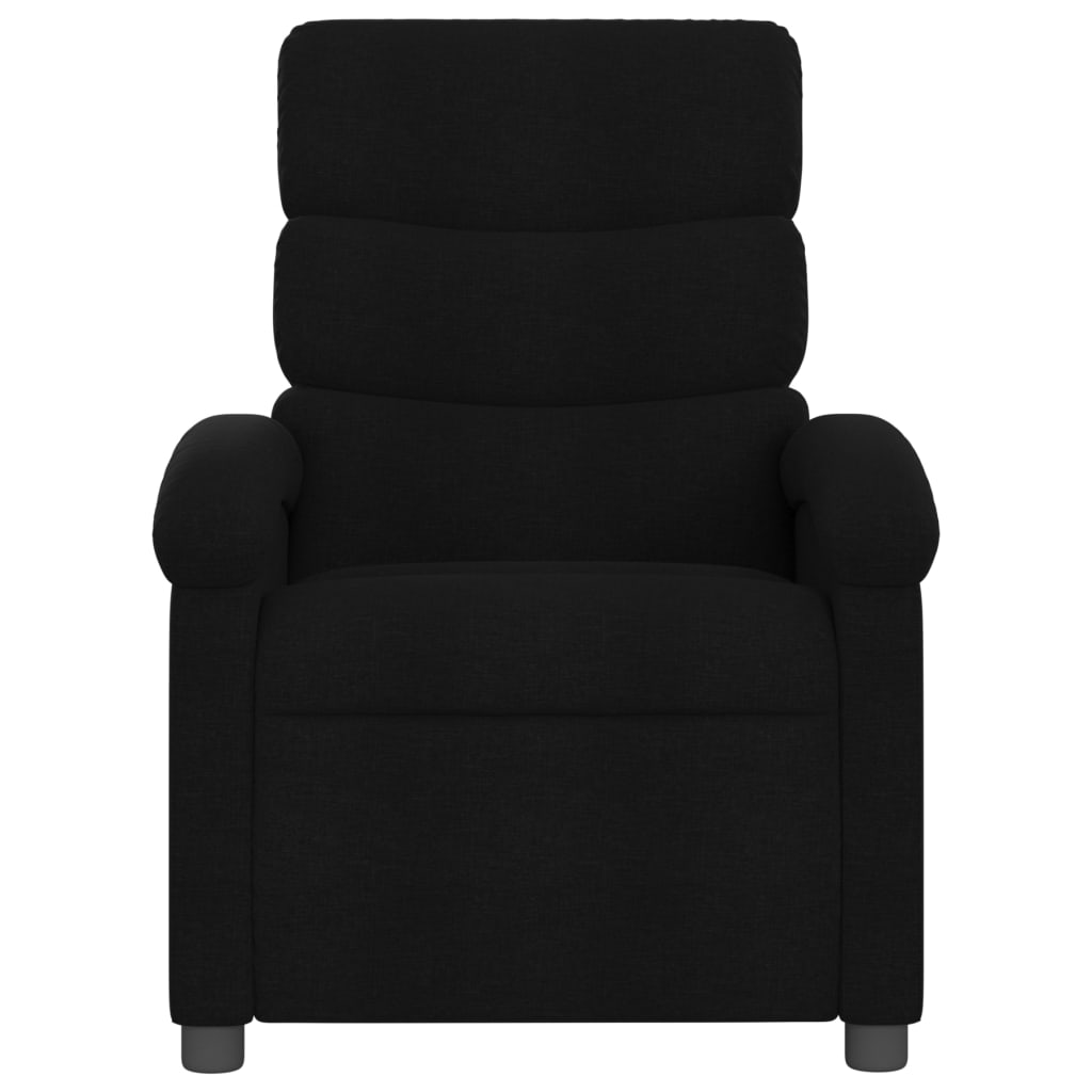 vidaXL Massage Recliner Chair Black Fabric