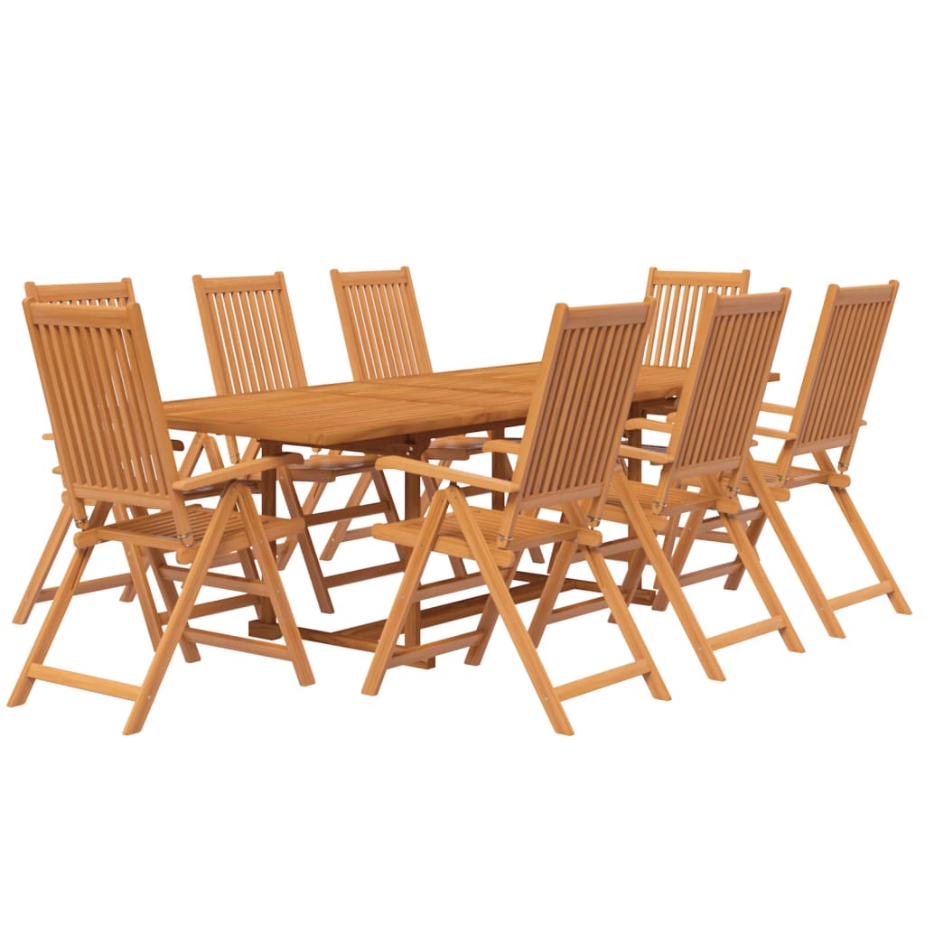 vidaXL 9 Piece Patio Dining Set Solid Wood Acacia