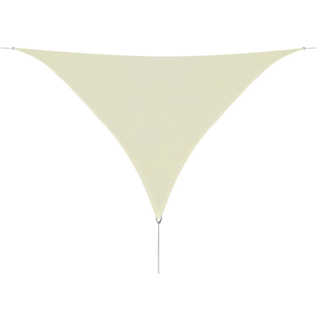 vidaXL Sunshade Sail HDPE Triangular 16.4'x16.4'x16.4' Cream