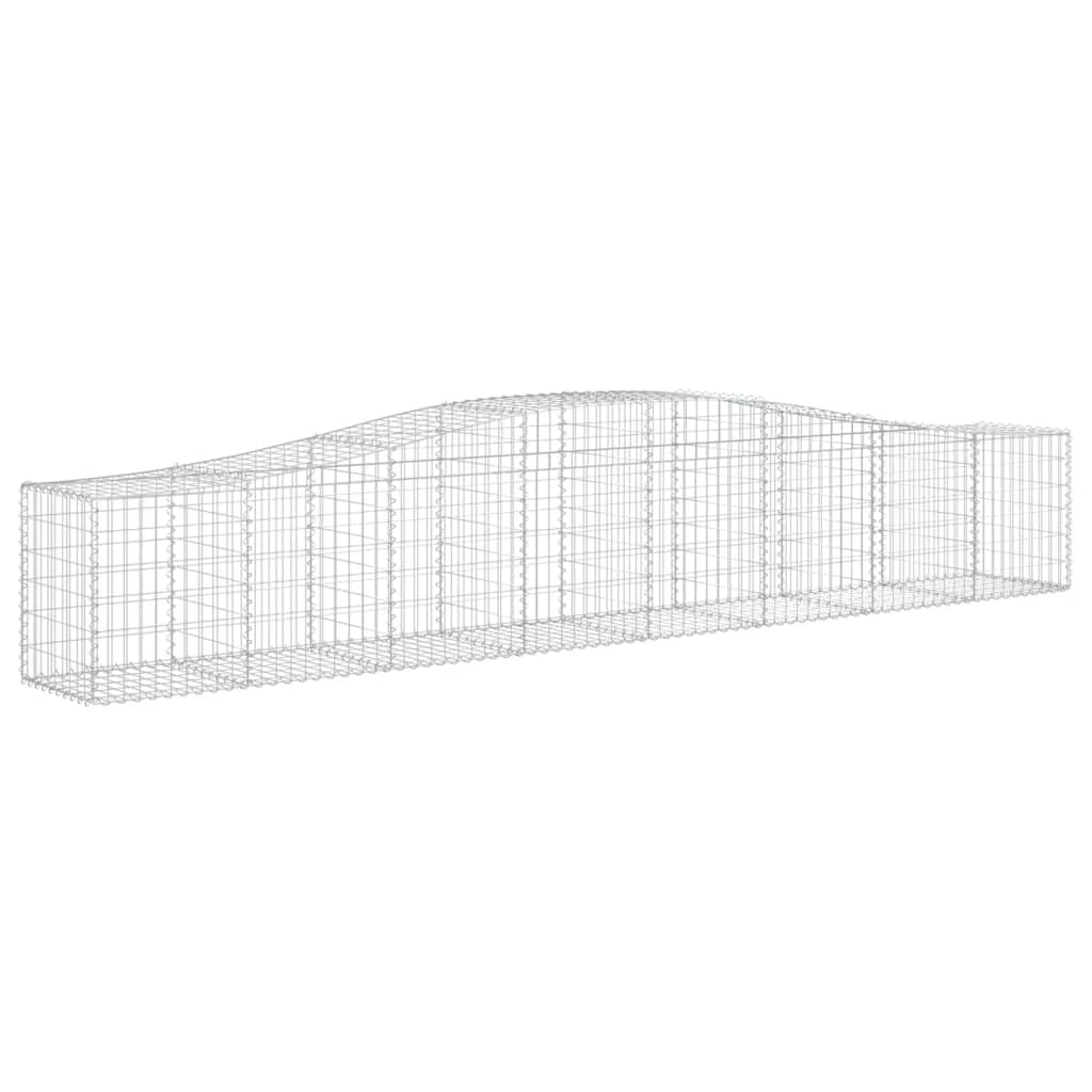 vidaXL Arched Gabion Basket 157.5"x19.7"x23.6"/31.5" Galvanized Iron