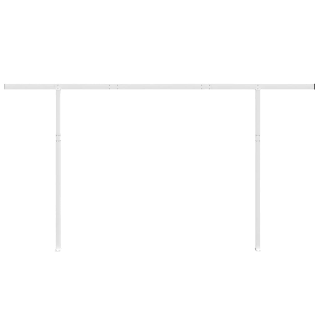 vidaXL Awning Post Set White 177.2"x96.5" Iron