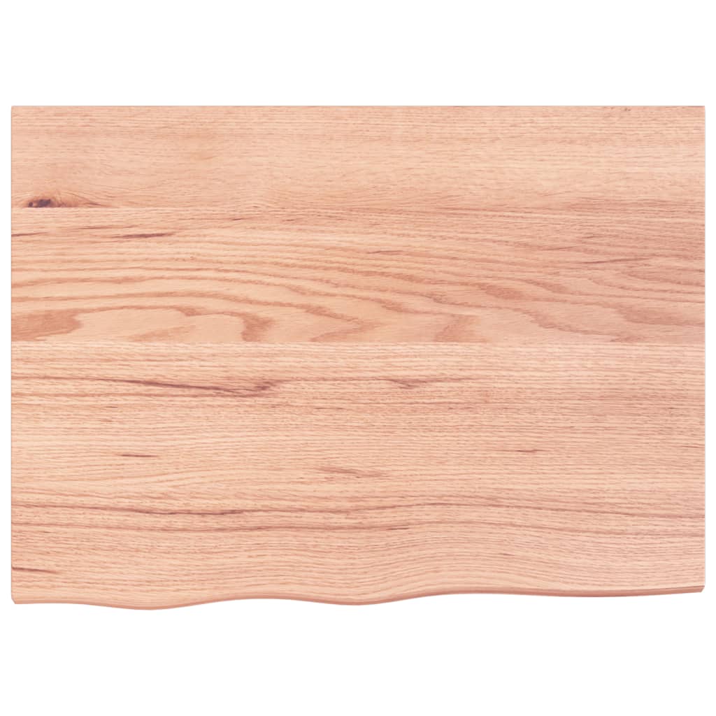 vidaXL Table Top Light Brown 31.5"x23.6"x(0.8"-2.4") Treated Solid Wood Oak