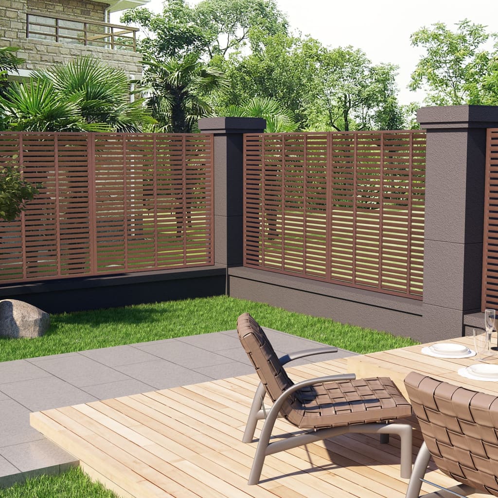 vidaXL Louver Fence WPC 70.9"x70.9" Brown