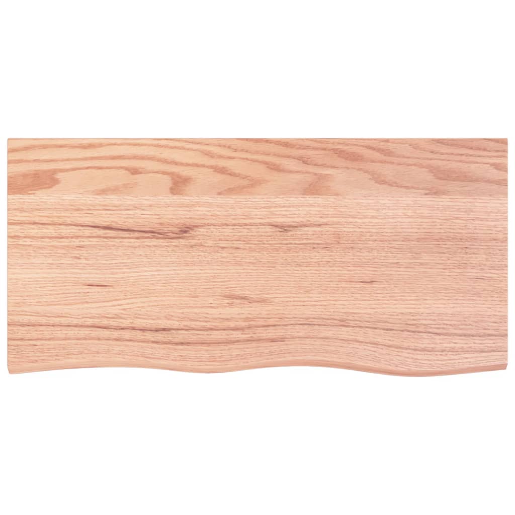 vidaXL Table Top Light Brown 39.4"x19.7"x(0.8"-1.6") Treated Solid Wood Oak