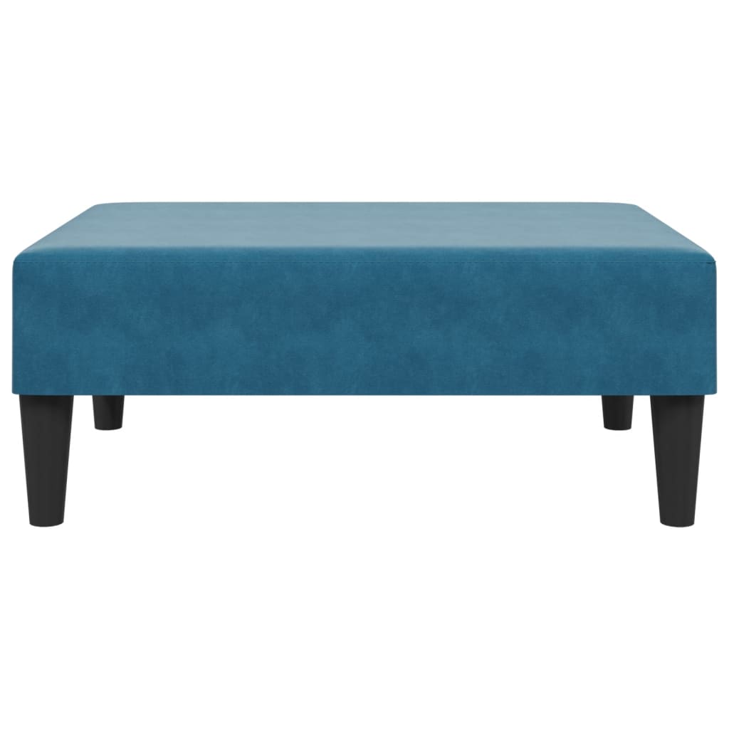 vidaXL Footstool Blue 30.3"x21.7"x12.2" Velvet