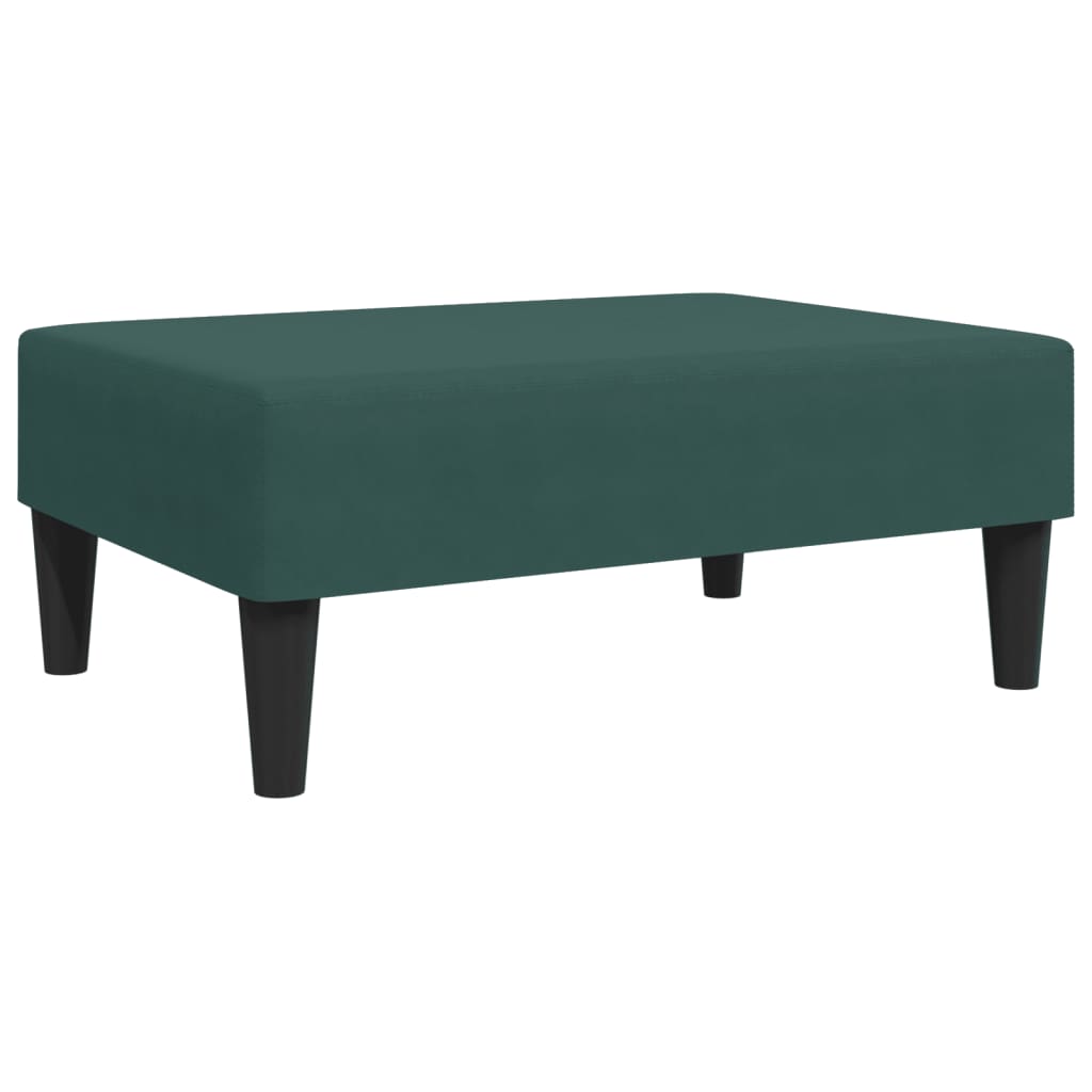 vidaXL 2-Seater Sofa Bed with Footstool Dark Green Velvet