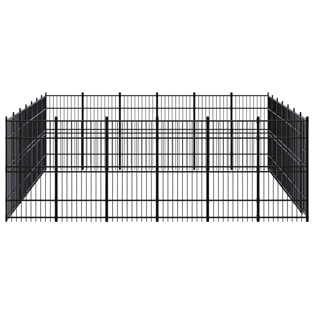 vidaXL Outdoor Dog Kennel Steel 416.7 ft²