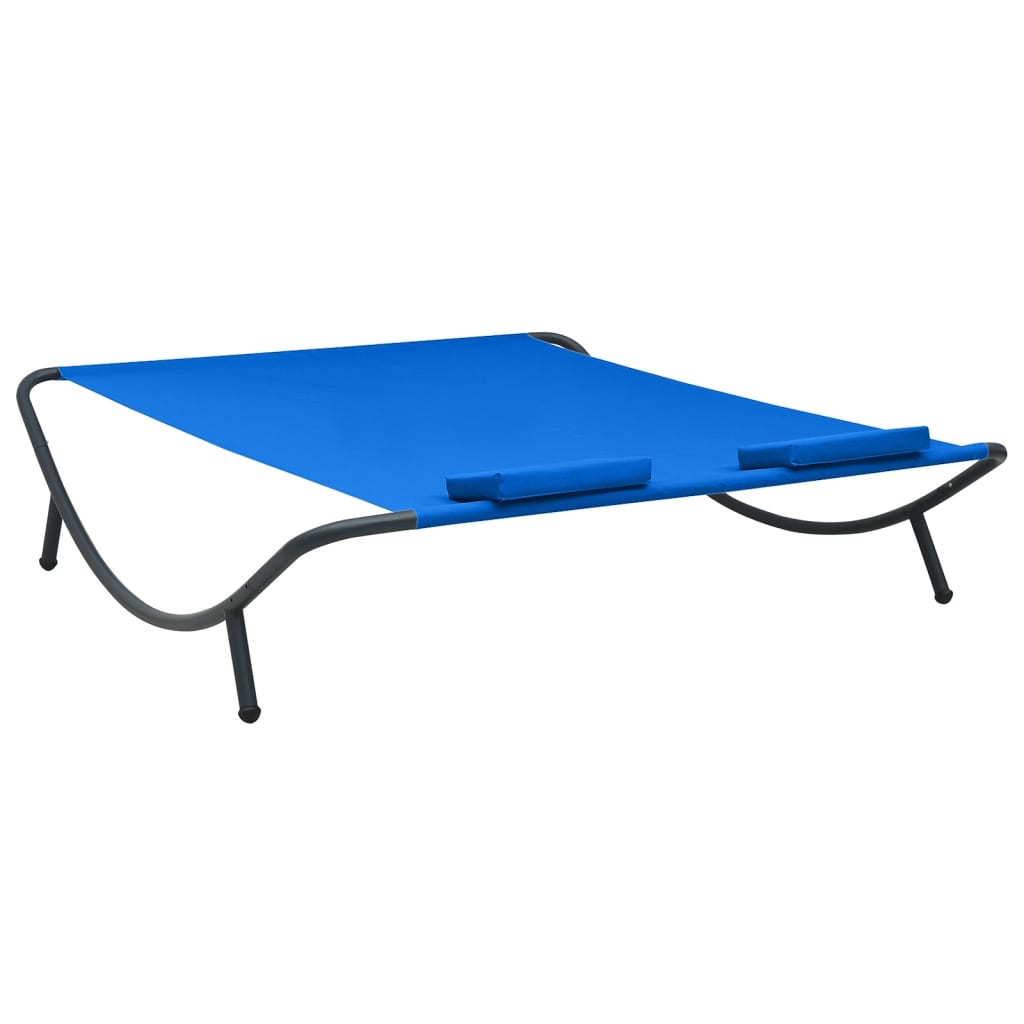 vidaXL Patio Lounge Bed Fabric Blue