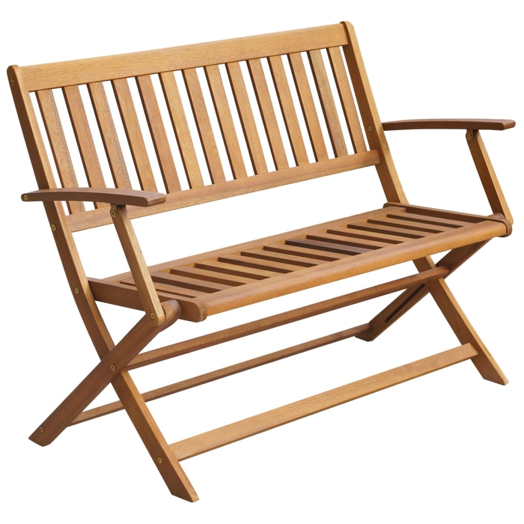 vidaXL Patio Bench with Cushion 47.2" Solid Acacia Wood