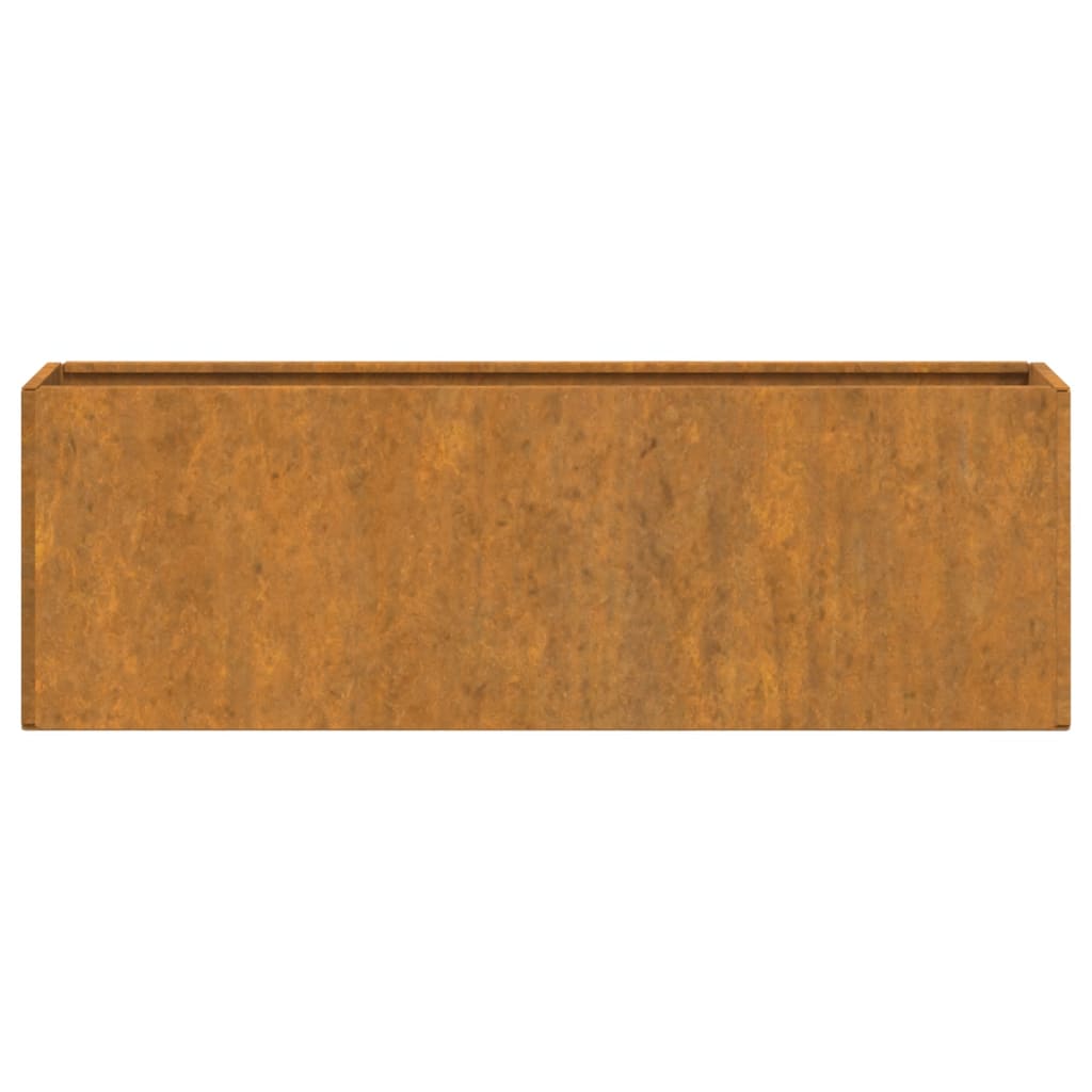 vidaXL Wall Planters 2 pcs Rusty Corten Steel 20.9"x3.9"x6.7"