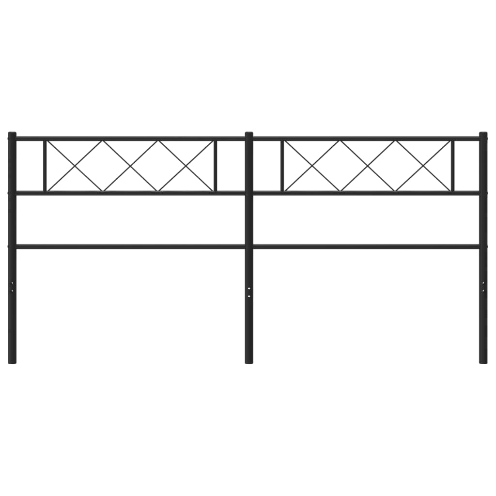 vidaXL Metal Headboard Black 70.9"