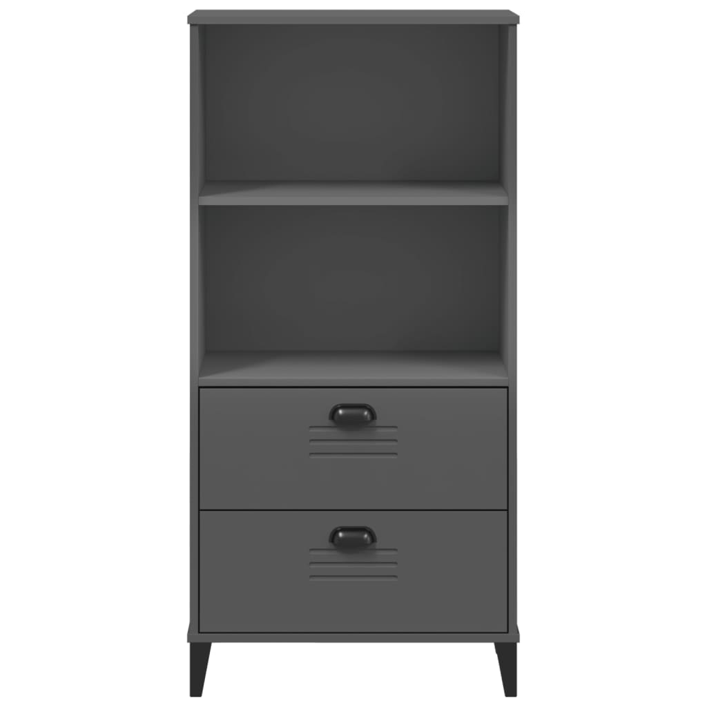 vidaXL Bookcase VIKEN Anthracite Gray 23.6"x13.8"x48.4" Engineered Wood