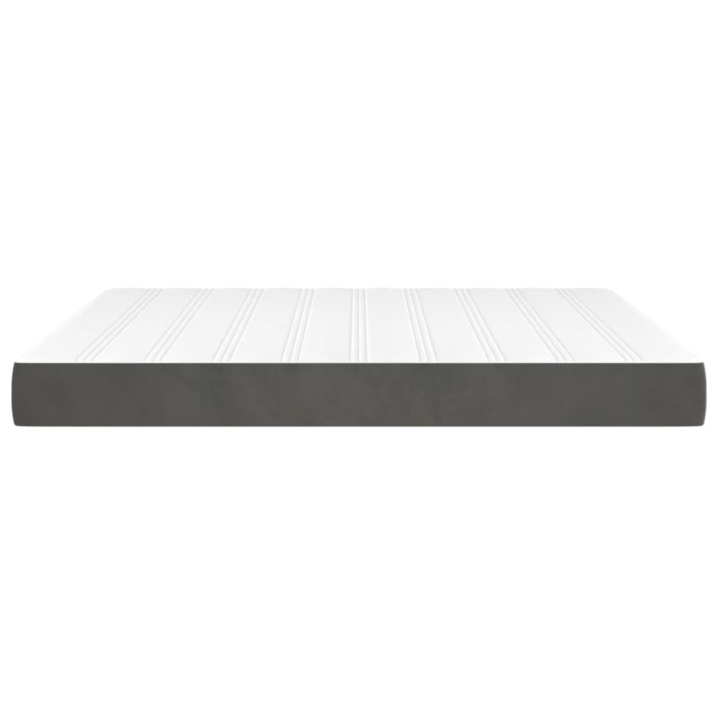 vidaXL Pocket Spring Bed Mattress Dark Gray 59.8"x79.9"x7.9" Queen Velvet