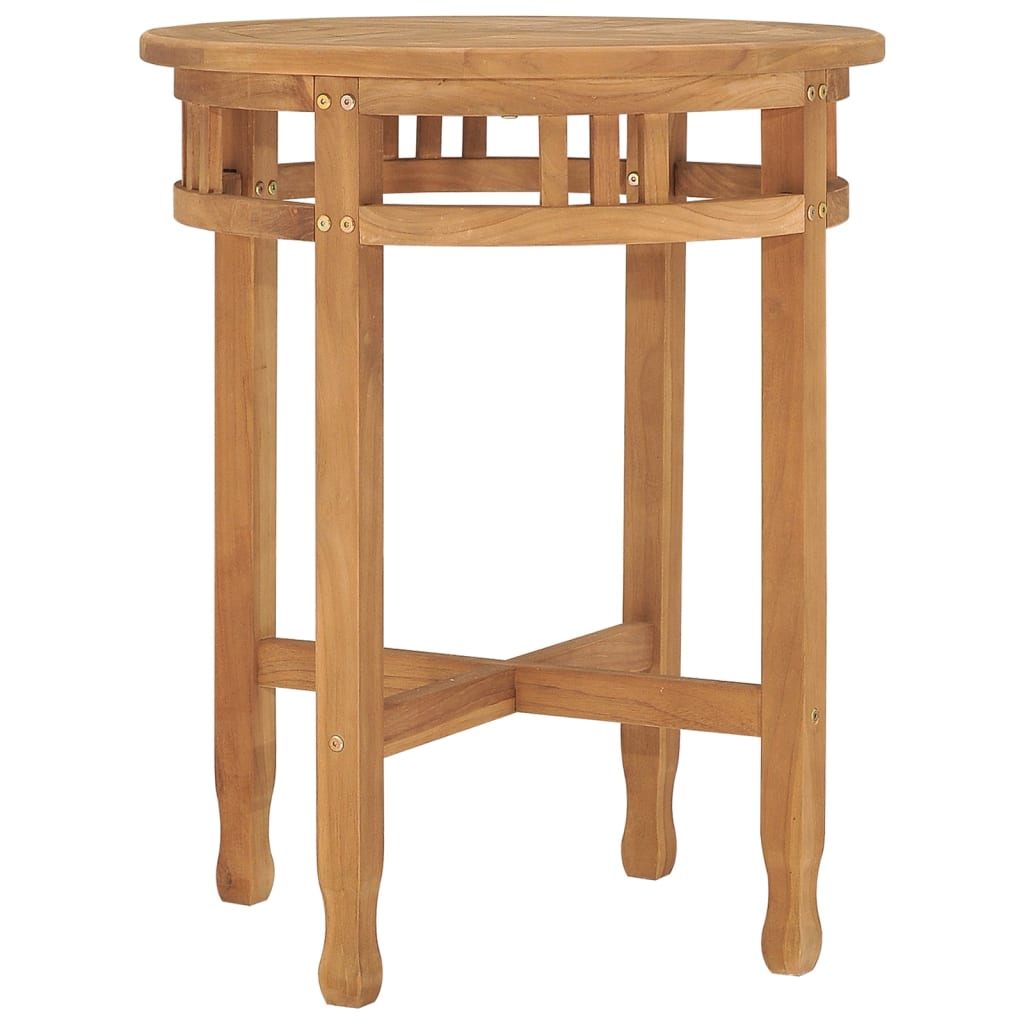 vidaXL Bistro Table Ø23.6"x29.7" Solid Teak Wood