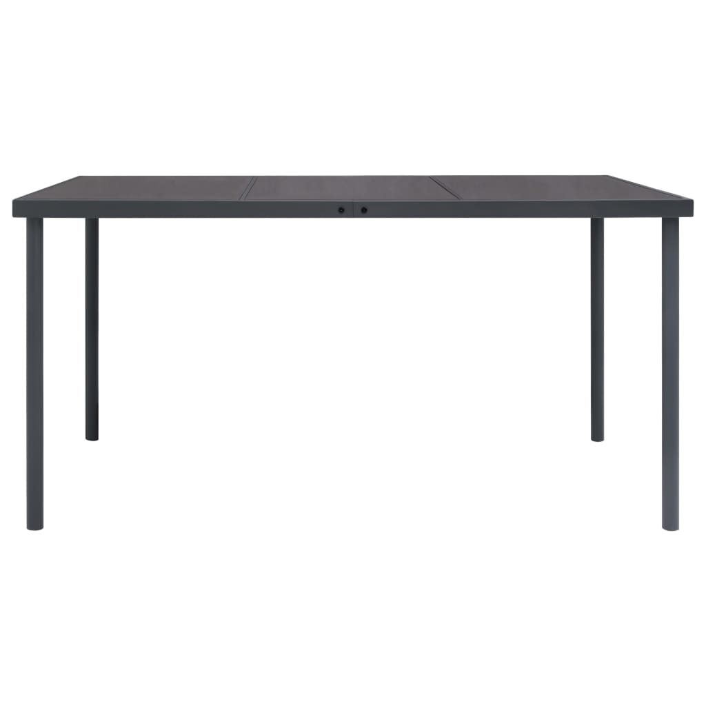 vidaXL Patio Dining Table Anthracite 59.1"x35.4"x29.1" Steel