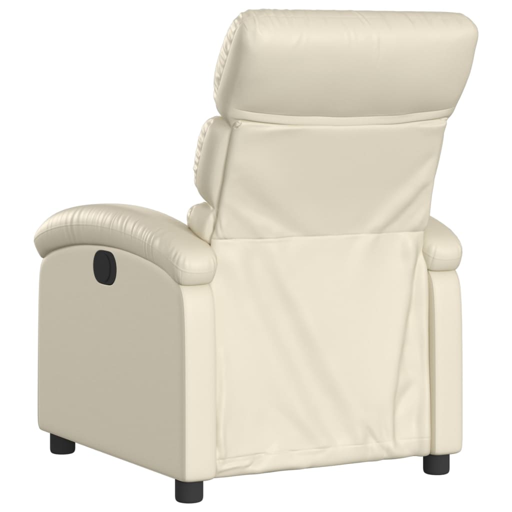 vidaXL Recliner Chair Cream Faux Leather