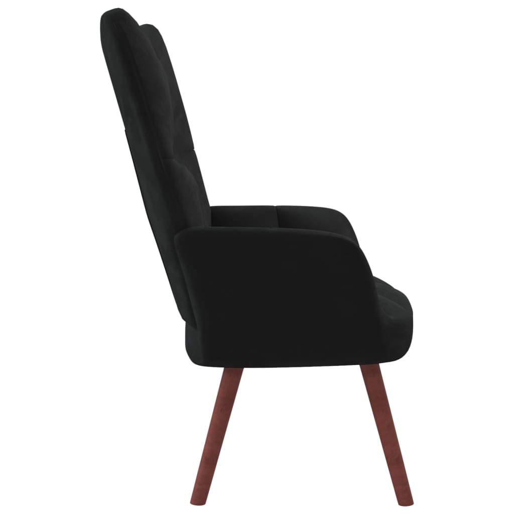 vidaXL Relaxing Chair Black Velvet