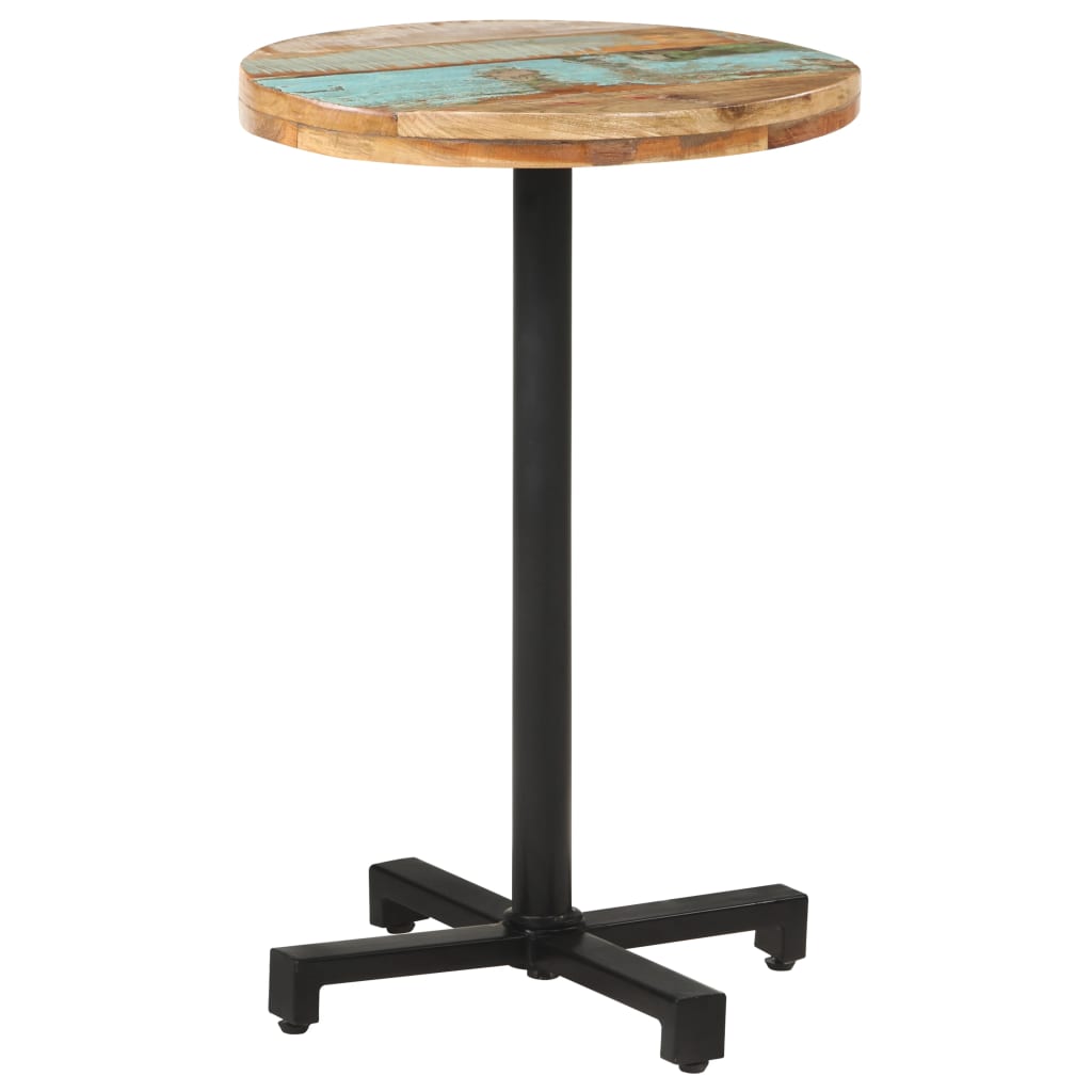 vidaXL Bistro Table Round Ø19.7"x29.5" Solid Reclaimed Wood