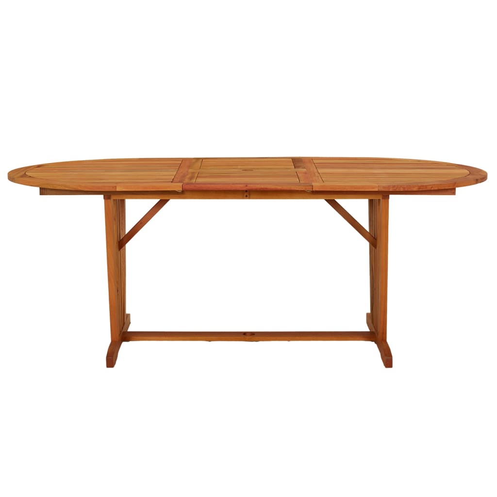 vidaXL Patio Table 78.7"x39.4"x29.5" Solid Wood Eucalyptus