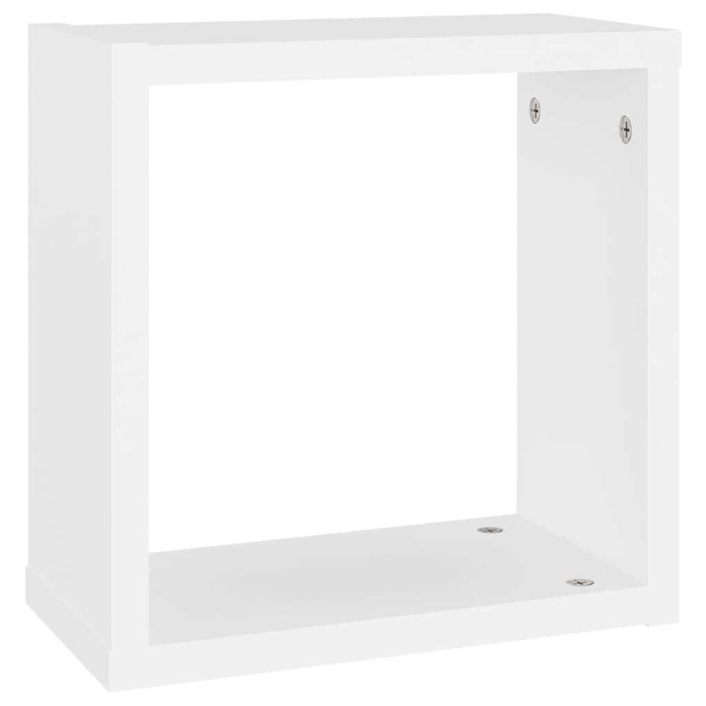 vidaXL Wall Cube Shelves 2 pcs White 11.8"x5.9"x11.8"