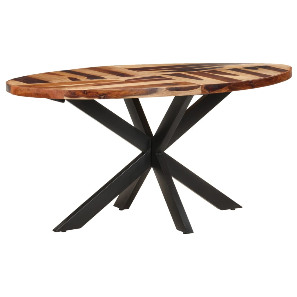 vidaXL Dining Table 63"x35.4"x29.5" Solid Acacia Wood