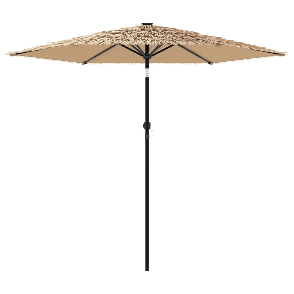 vidaXL Garden Parasol with Steel Pole Brown 87.8"x87.8"x83.9"