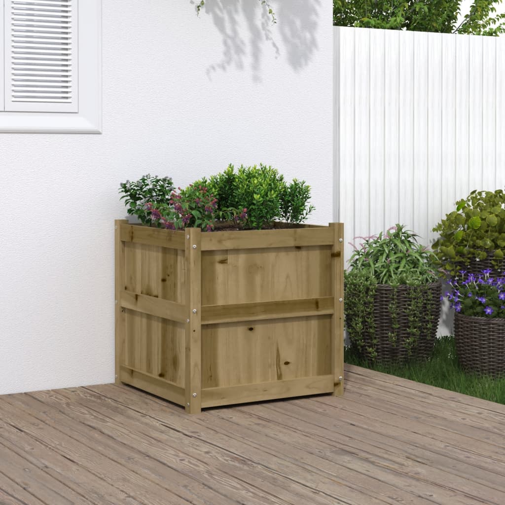 vidaXL Garden Planter 23.6"x23.6"x23.6" Impregnated Wood Pine