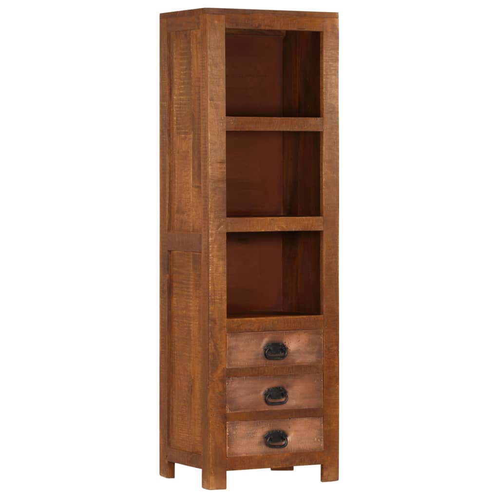 vidaXL Highboard with 3 Drawers 15.7"x11.8"x51.2" Solid Mango Wood