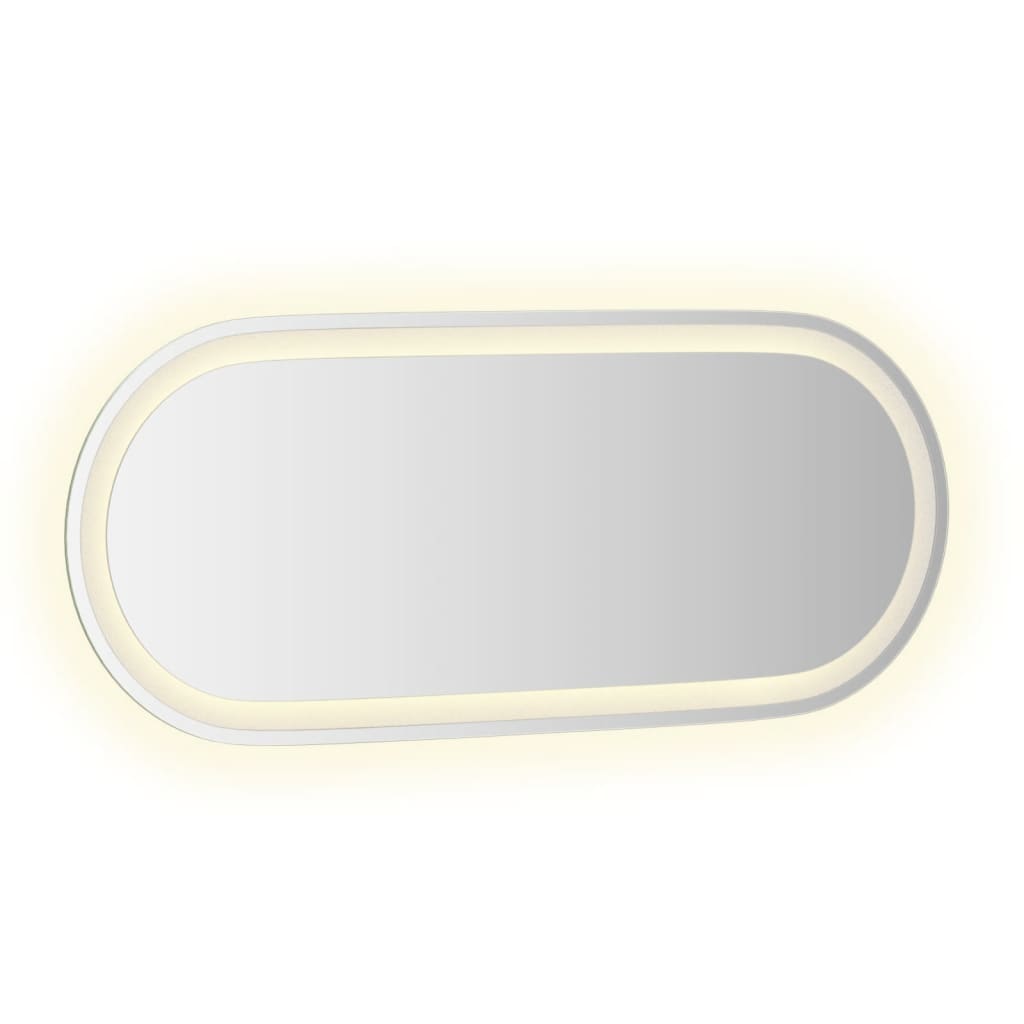 vidaXL LED Bathroom Mirror 35.4"x15.7" Oval