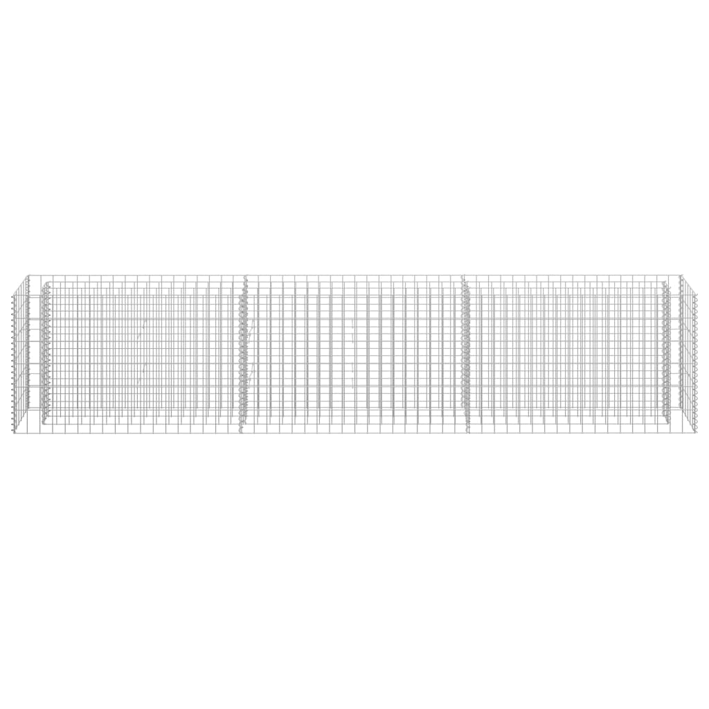 vidaXL Gabion Raised Bed Galvanized Steel 106.3"x11.8"x23.6"