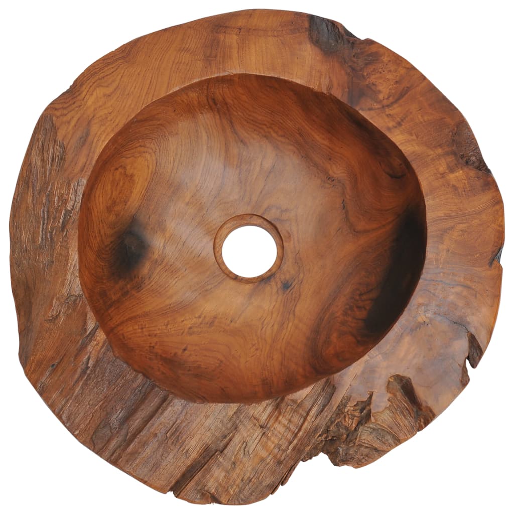 vidaXL Basin Solid Teak 17.7"