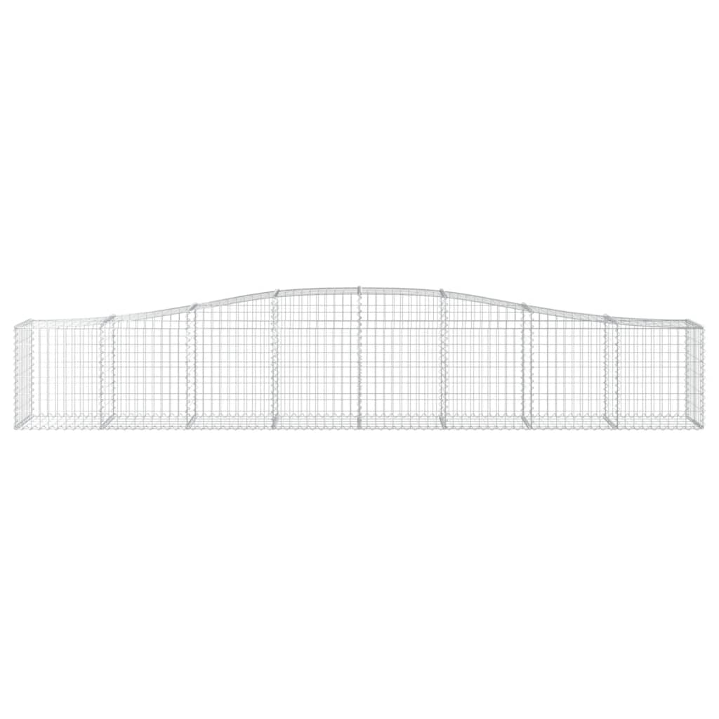 vidaXL Arched Gabion Basket 157.5"x19.7"x23.6"/31.5" Galvanized Iron