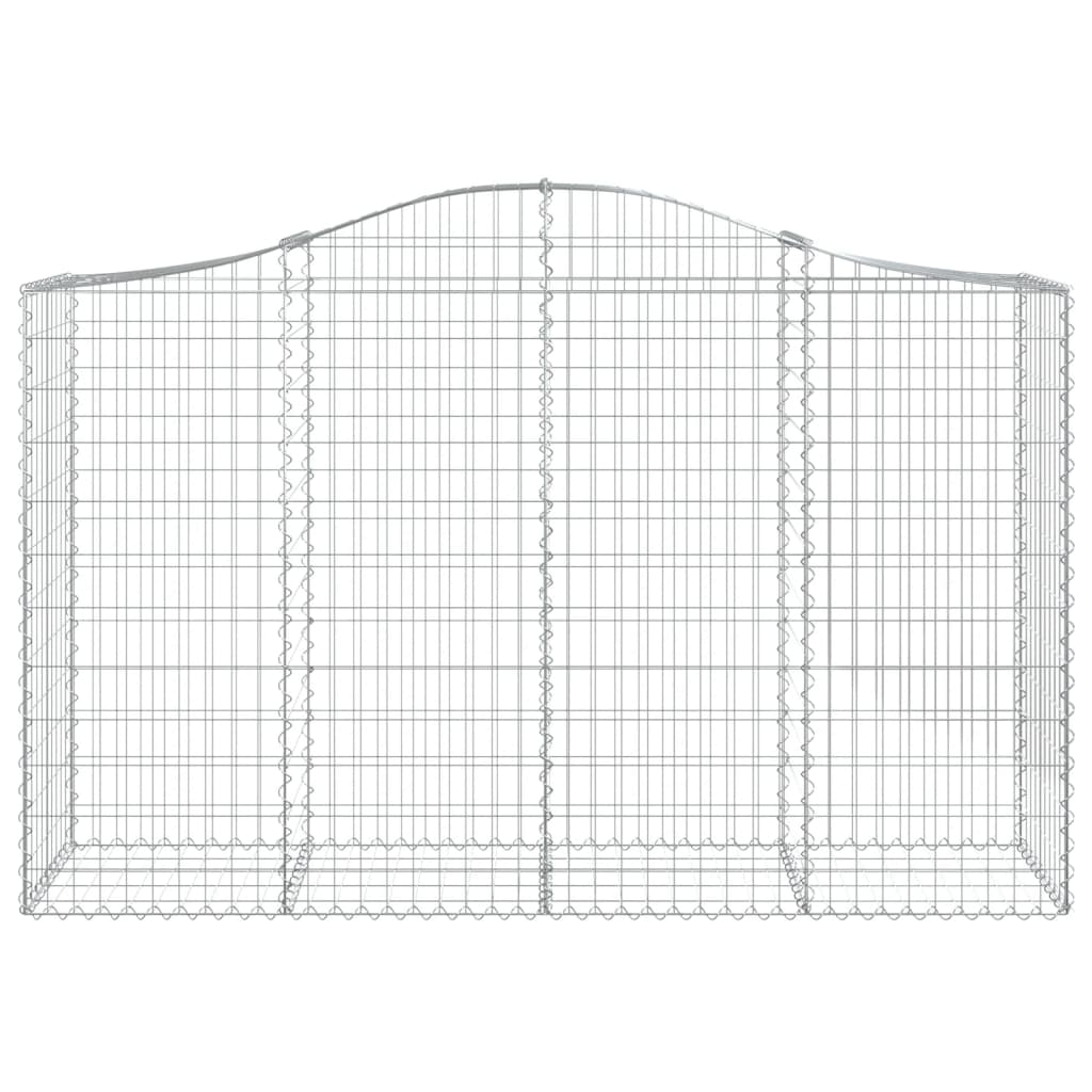 vidaXL Arched Gabion Baskets 12 pcs 78.7"x19.7"x47.2"/55.1" Galvanized Iron