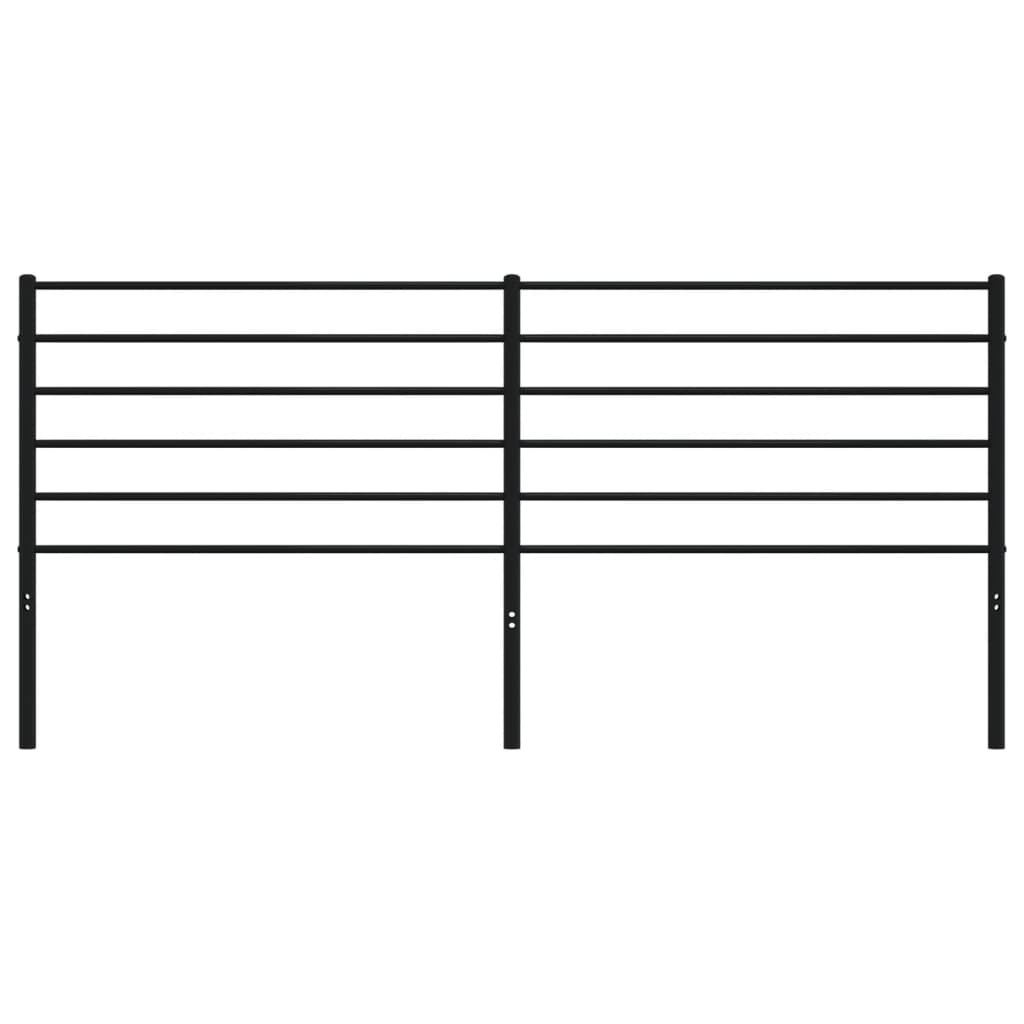 vidaXL Metal Headboard Black 70.9"