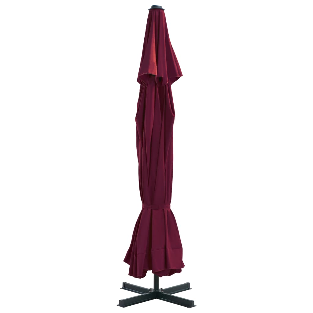 vidaXL Garden Parasol with Aluminum Pole 196.9" Bordeaux Red