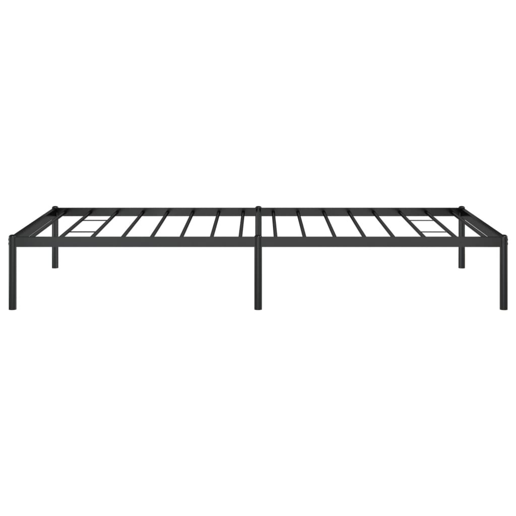 vidaXL Metal Bed Frame without Mattress Black 39.4"x78.7"