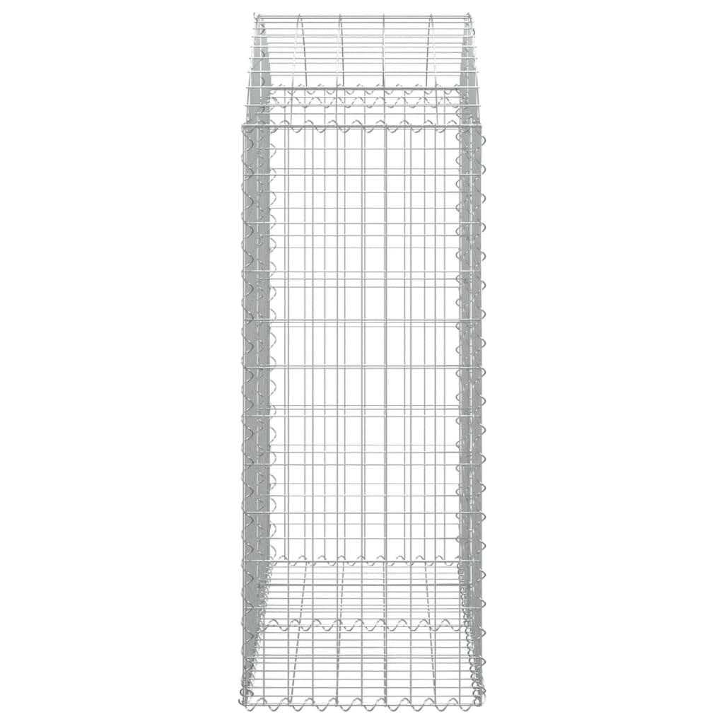 vidaXL Arched Gabion Basket 39.4"x19.7"x47.2"/55.1" Galvanized Iron