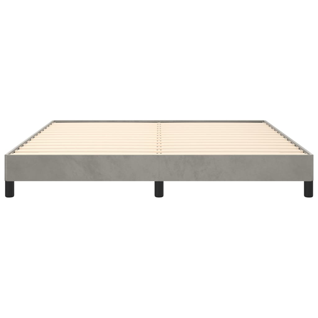 vidaXL Bed Frame Light Gray 72"x83.9" California King Velvet