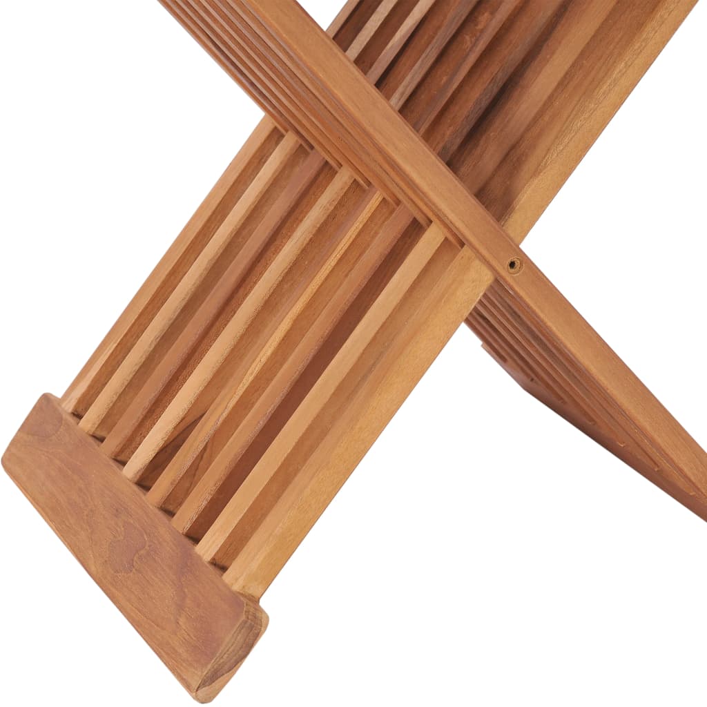 vidaXL Folding Stool 15.7"x12.6"x17.7" Solid Teak Wood