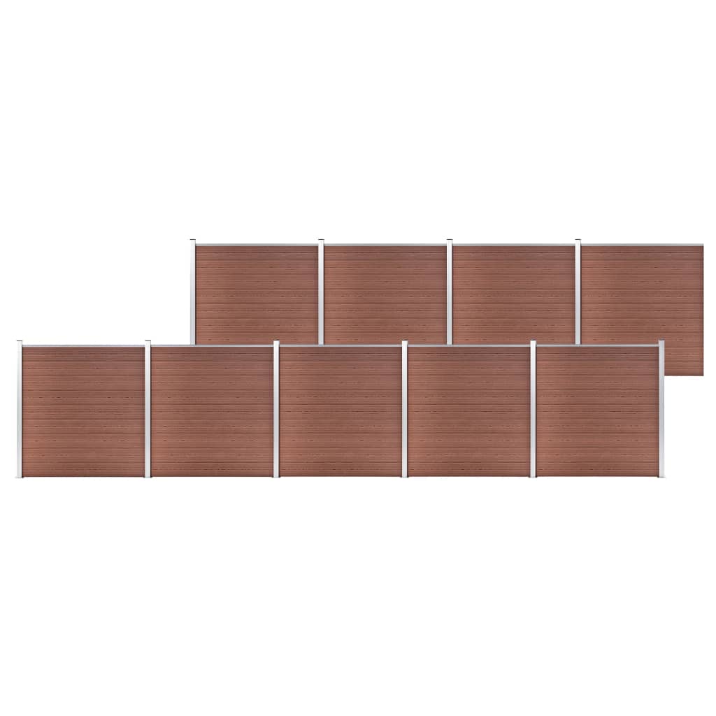 vidaXL Garden Fence WPC 615.7"x73.2" Brown