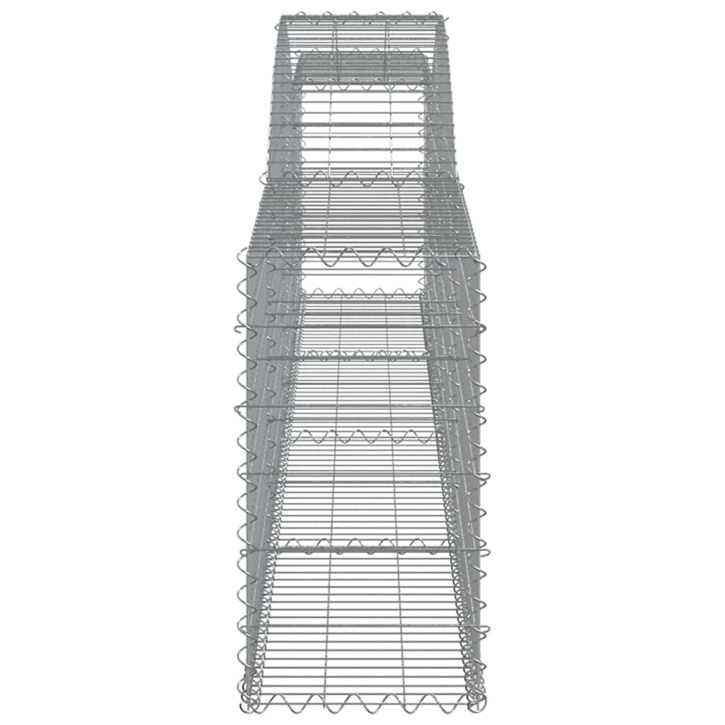 vidaXL Arched Gabion Basket 157.5"x11.8"x23.6"/31.5" Galvanized Iron